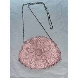 bijoux terner Pink Pearls Silver Chain Purse  8x6‎ 3731